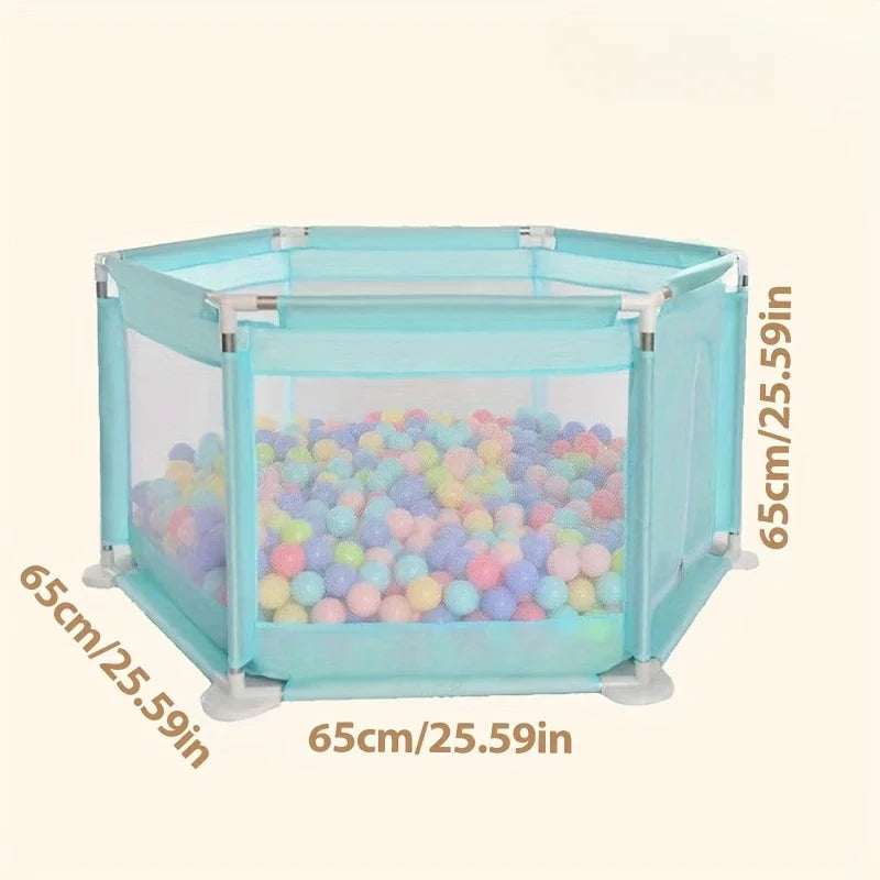 Portable Baby Playpen – Safety Fence with Breathable Mesh & Pull Tabs for Indoor/Outdoor Use